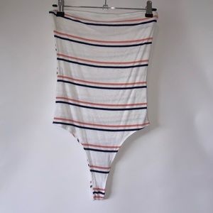 Pacsun Striped strapless bodysuit
